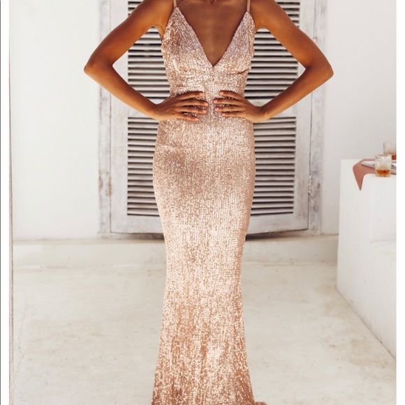 gold sequin dress maxi